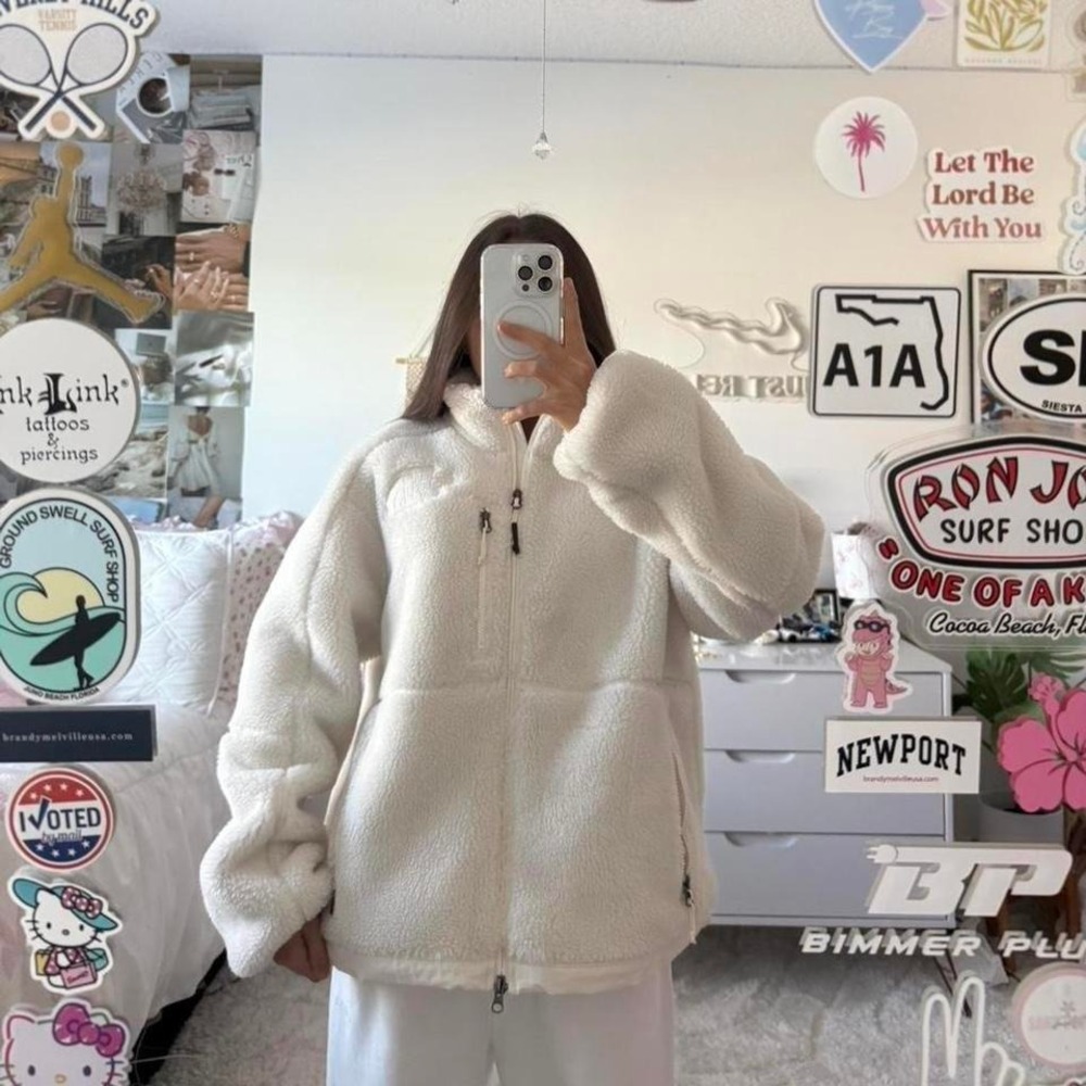 Cream Northface Sherpa Denali Jacket